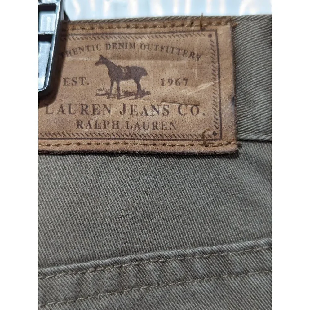 Lauren Ralph Lauren Women's Brown Denim Mid-Rise Cropped Pants Jeans Size 8